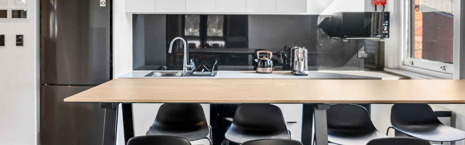 Shot of the shared kitchen space at The Consortium